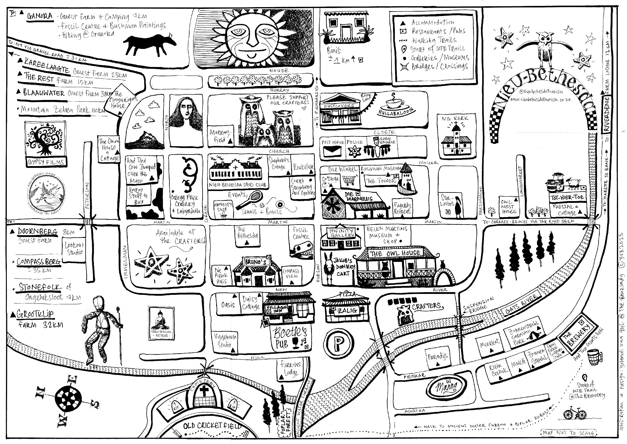 A detailed map of Nieu-Bethesda