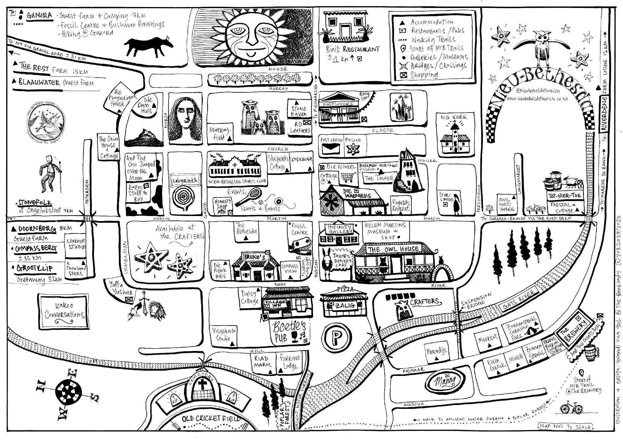 A detailed map of Nieu-Bethesda